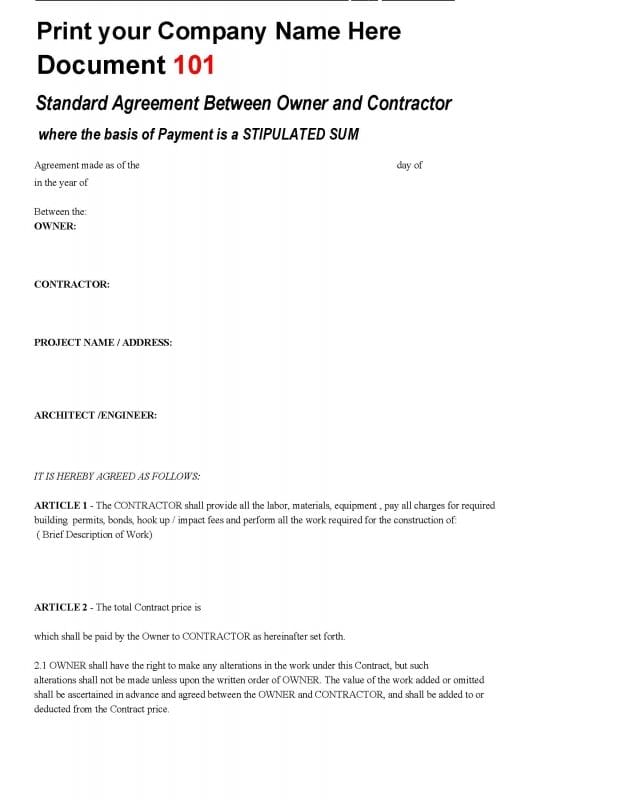 Total Construction Document Templates Bundle - Image 7