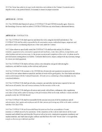 Standard Agreement Between Owner and Contractor - Image 4