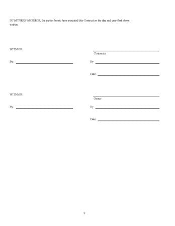 Standard Agreement Between Owner and Contractor - Image 7