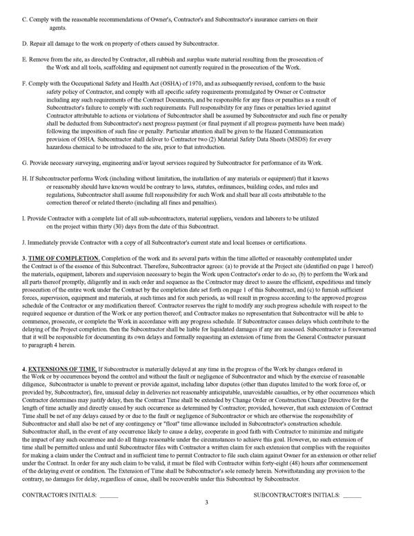 Standard Form of Agreement Between Contractor and Subcontractor - Image 3