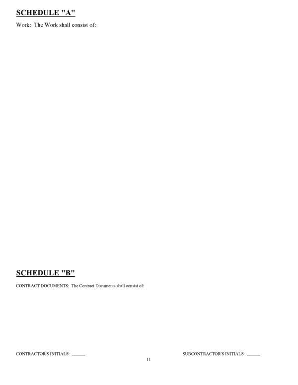 Standard Form of Agreement Between Contractor and Subcontractor - Image 12