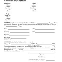 Certificate of Completion
