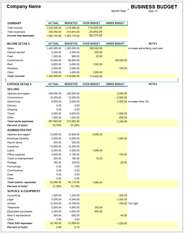 Business Budget Workbook - Image 2