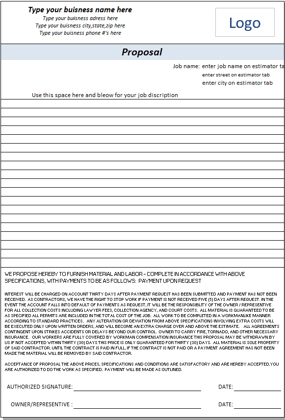 Concrete Estimate Excel Template - Image 6