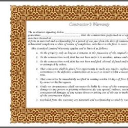 Contractors Warranty
