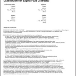 Contract Between Engineer and Contractor