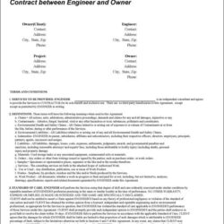 Contract Between Engineer and Owner