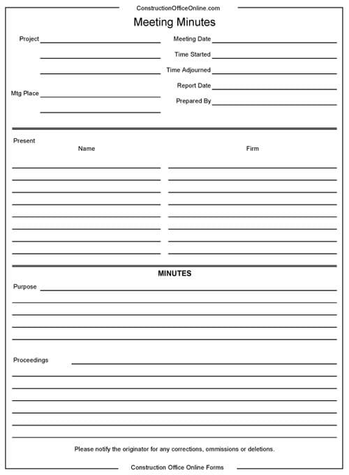 Meeting Minutes