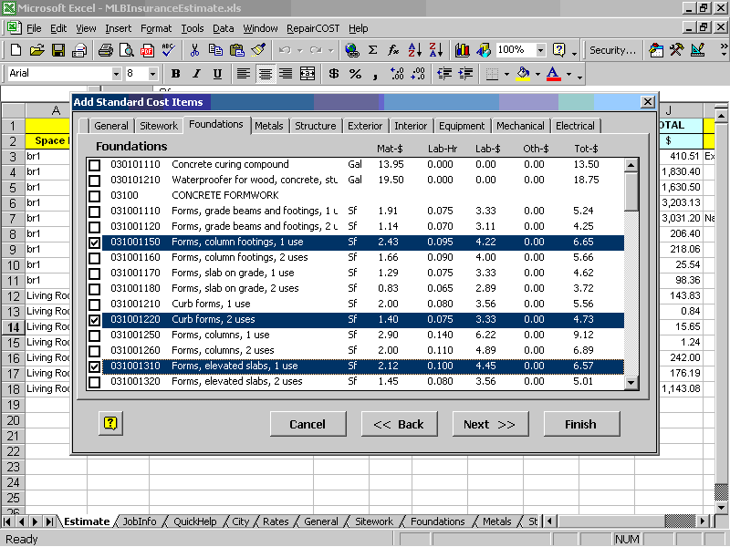 RepairCOST Estimator for Excel — Free Trial - Image 3