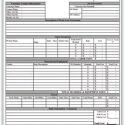 Time and Material Billing Template