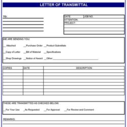 Transmittal — Standard